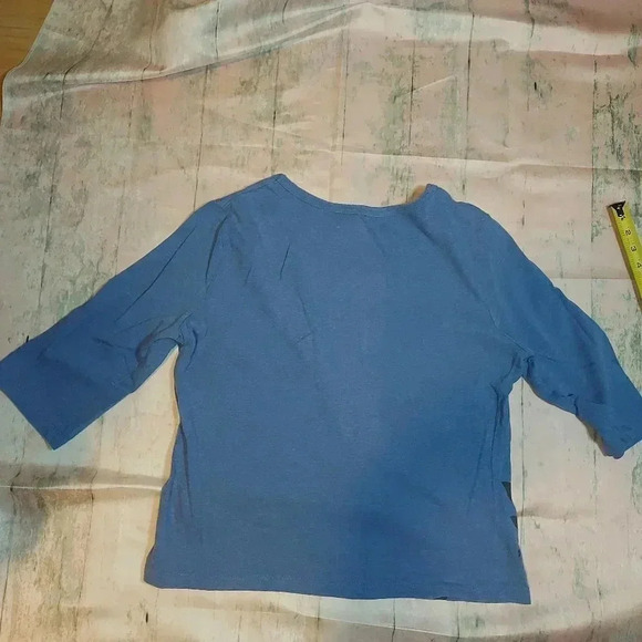 Jessica  Sport | 3/4 Sleeves Blue Graphic Tee - Picture 8 of 12